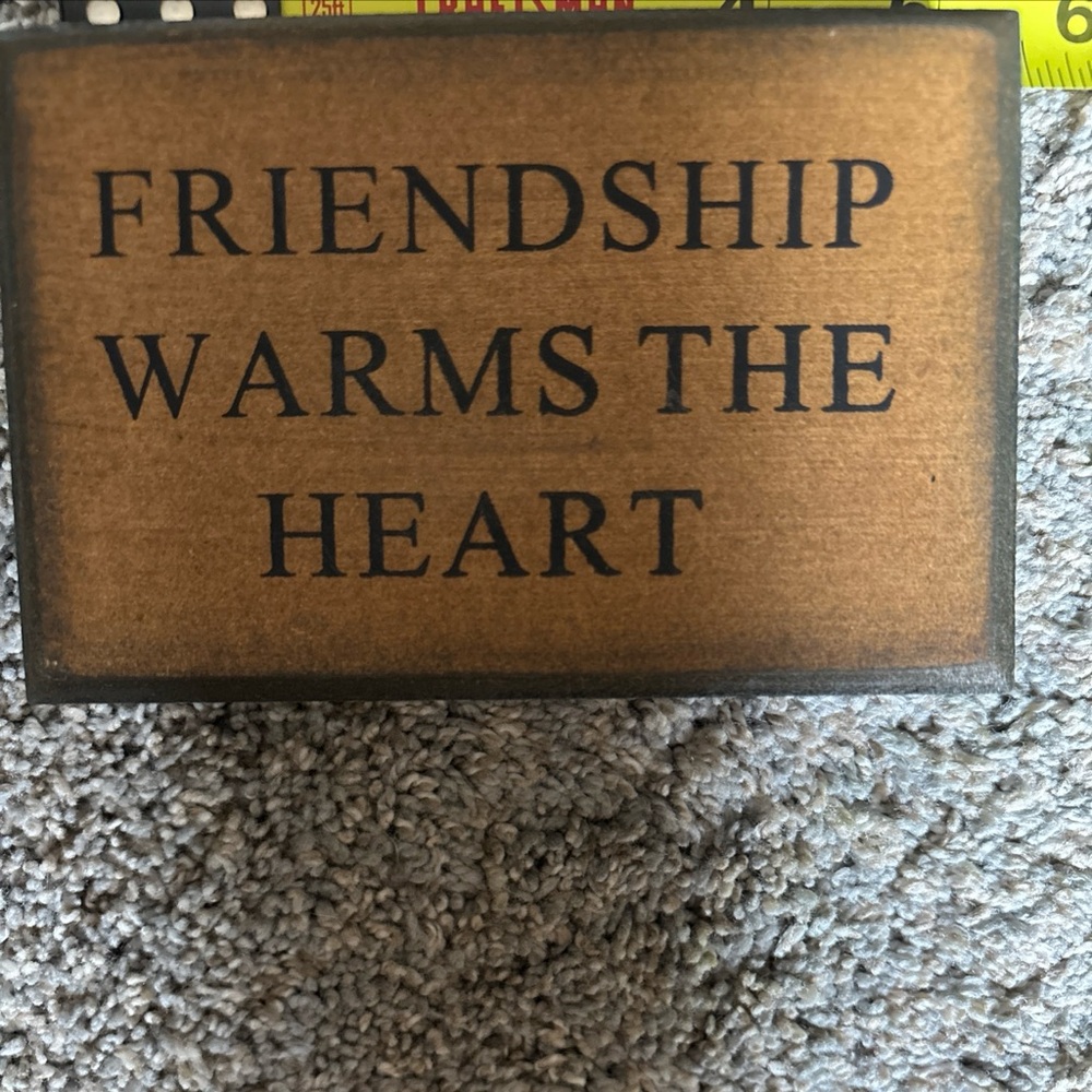 Craft Brown Wooden Friendship Decor